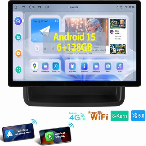 13,3" Pour Opel Vivaro et Renault Trafic 2010-2014 Autoradio 6+128G 8 cœurs Android 15 4G LTE GPS BT 6+128G (1/5)