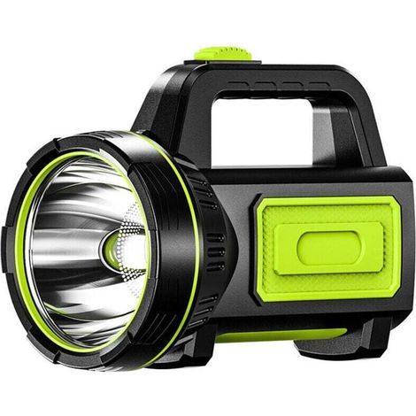 Aktionsangebot: Leistungsstarke, wiederaufladbare USB-LED-Taschenlampe mit Seitenlicht und hoher mAh-Zahl, wasserdichte Taschenlampe für Notfälle beim Wandern, Jagen und Campen (mit Seitenlicht)