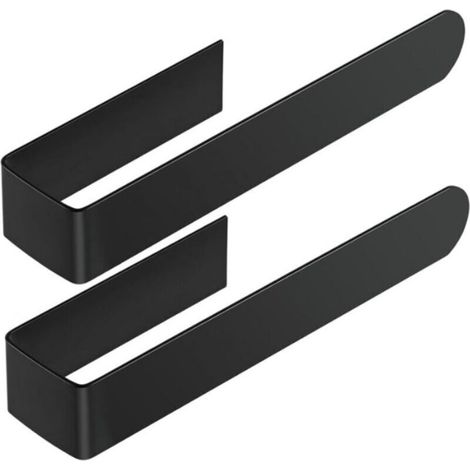 2 Pièces Porte-serviettes adhésif - Porte-serviettes à main pour salle de bain, porte-serviettes mural en acier inoxydable, porte-serviettes d'invité (1/4)