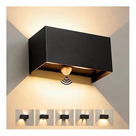 Lampe Murale Extérieure 24 W avec Détecteur de Mouvement, 3000K, 2400 Lumen, IP66 (1/5)