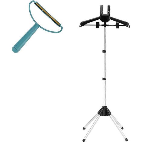 Support de défroisseur vapeur télescopique pliable, porte-vêtements avec cintre rotatif, étagère de défroissage en alliage d'aluminium (1/5)