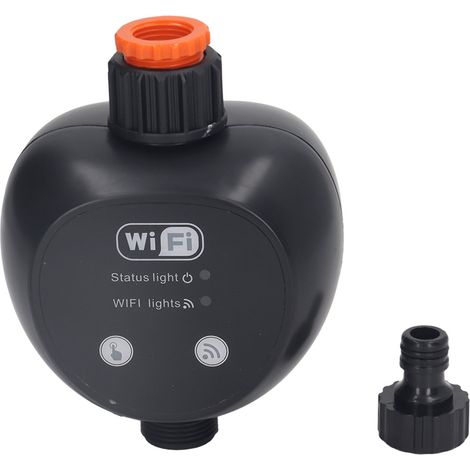 Temporizador de riego automático inteligente con control remoto Wi-Fi para jardín y césped (negro) (1/5)