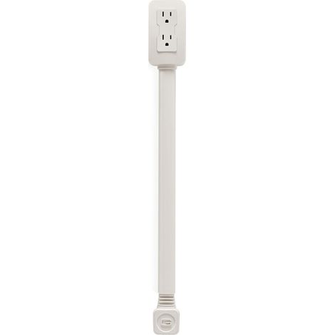 Multiprise Extensible avec Ports USB Prise Murale Rotative 22-34 Pouces pour Canapé et Table de Nuit sans Outils (1/5)