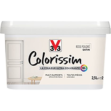Peinture Multi-supports V33 Colorissim Satin Rose poudré 2,5 L (1/6)