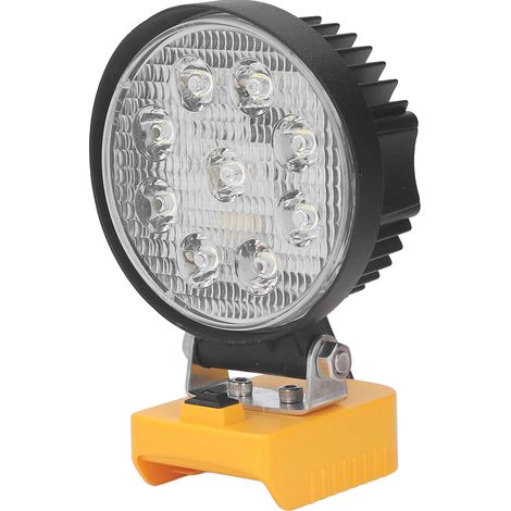 Tragbare 27-W-LED-Arbeitsleuchte, betrieben mit einem 18-V-Lithium-Akku für 14–22 V Notbeleuchtung im Außenbereich. (1/5)