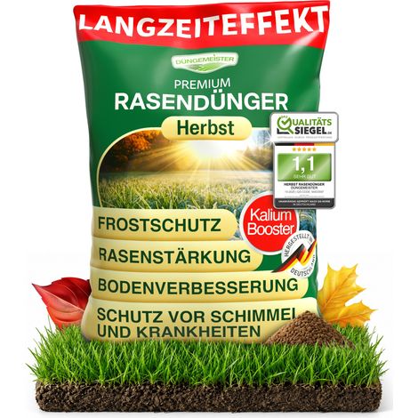 Rasendünger Herbst Herbstdünger Rasen 10/20/30 kg DÜNGEMEISTER