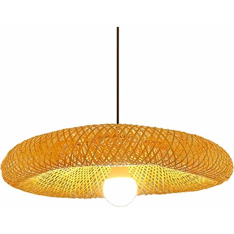 Lampe Suspendue 40 cm Style Campagne Bohème, Suspension Réglable en Corde, Luminaire Rustique pour Cuisine, Salle à Manger et Entrée (1/5)