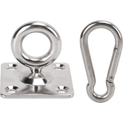 U-förmige Wandhaken zur Deckenaufhängung, robust, mit Metallfuß für Hängematte und Schaukel. (1/5)