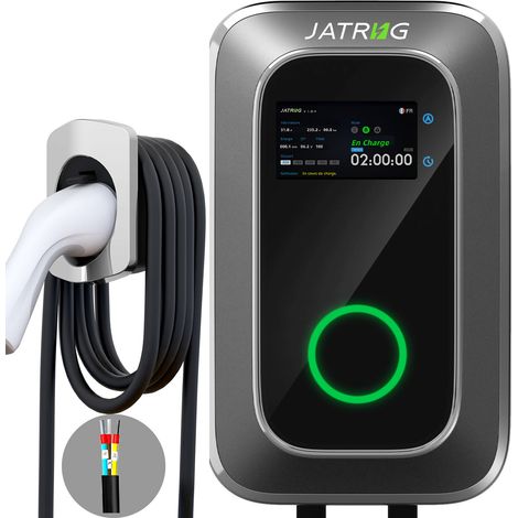 JATRHG S1 Ladestation für Elektrofahrzeuge, 7 kW, 12 m, 32 A, einphasig – Typ 2 IEC 62196-2 Ladestation – EV-Wallbox-Schnellladegerät (1/5)