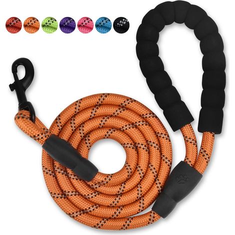 GUINZAGLIO PER CANI ARANCIONE CORDA SPESSA E RESISTENTE 150 CM (1/5)