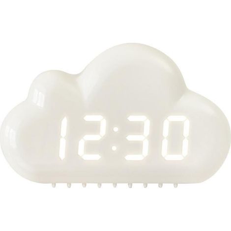 Réveil de chevet LED à commande vocale en forme de nuage (blanc, 1966) (1/4)