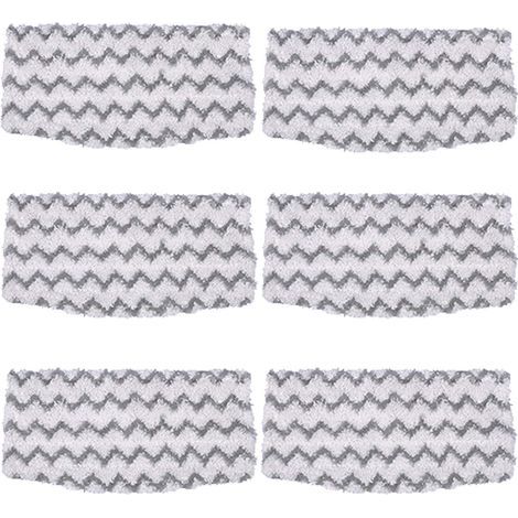 Pack of 6 Replacement Microfiber Mop Pads for Shark Steam Mop Hard Floor Cleaners, Models S1000A, S1000, S1000C, S1000WM (1/5)