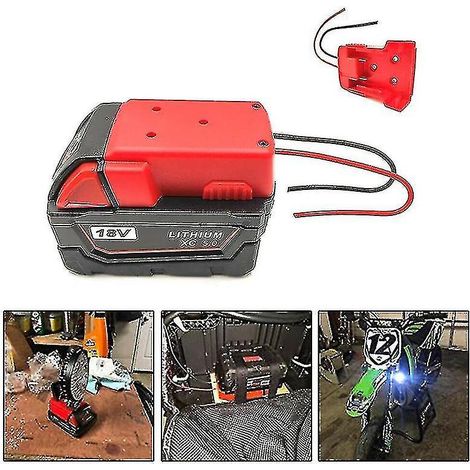Akkuadapter für Milwaukee M18 Xc 18V an Dockingstation, 2 Ausgangskabel, Selbstmontage erforderlich