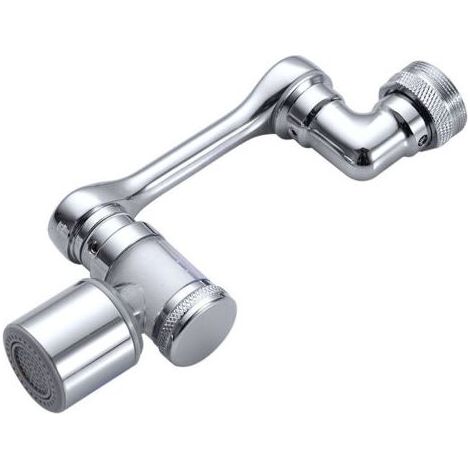 Ahlsen Robinet à rallonge pivotant à 1080° Nouveau robinet multifonctionnel à jet réglable avec noyau en céramique, robinet aéré avec adaptateur 2 modes, cartouche filtrante avec vue dégagée (1/5)