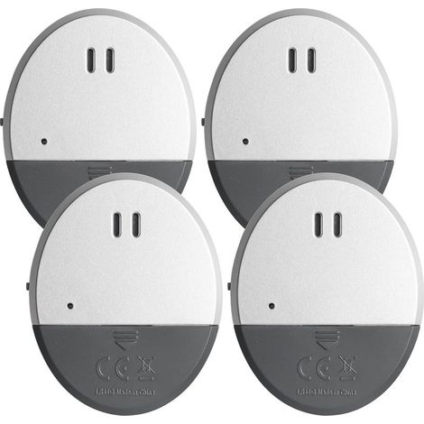 Lot de 4 alarmes de fenêtre ultra fines avec alarme bruyante de 130 dB, détecteur de bris de verre, alarme de porte, alarme de fenêtre, mini système d'alarme autocollant avec capteur de vibration (1/5)