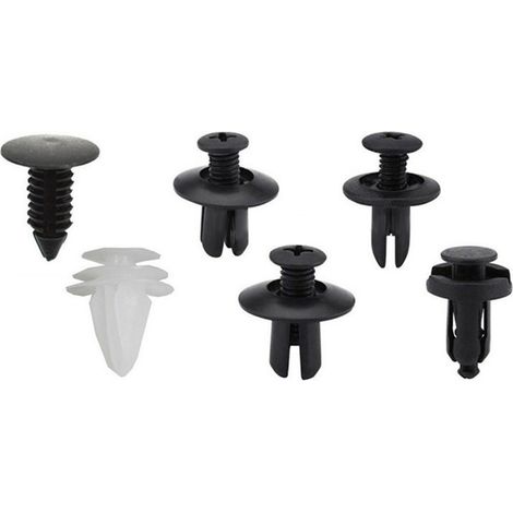 Clip de fixation pare-chocs en plastique léger, rivets de voiture et attaches de remplacement, lot de 100 avec tournevis 5 pièces (1/5)