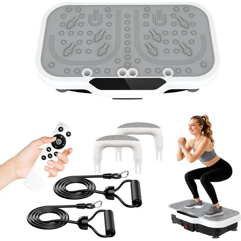 Plataforma vibratoria, funcionamiento manual, pantalla LCD, color blanco. (1/2)