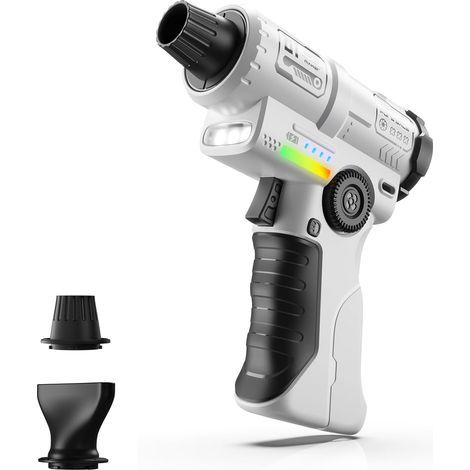 Aspirateur à Poussière Electrique Rechargeable,Aspirateur à Poussière Electrique Haute Puissance de 130000 tr/min avec LED,Contrôle de Vitesse Progressif,Convient aux à l’extérieur,aux Maisons (1/5)