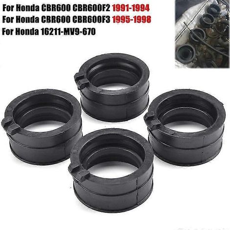 4 Stück Gummi-Vergaser-Anschlussklemmen für Honda CBR600 CBR600F2 CBR600F3 CBR 600 CBR600 F2 F3 1995 1996 1997 1998--
