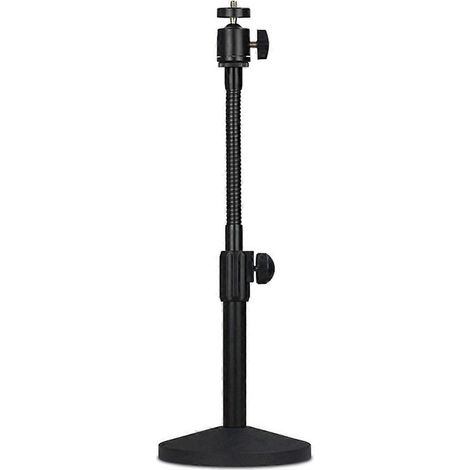 Support de webcam de bureau réglable en métal - Noir (1/5)