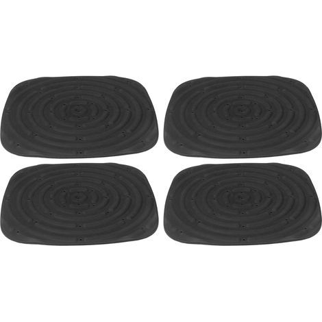 Set mit 4 waschbaren Hühnerstallmatten, Begrenzungsmatten für Legehennen, schwarz (1/5)