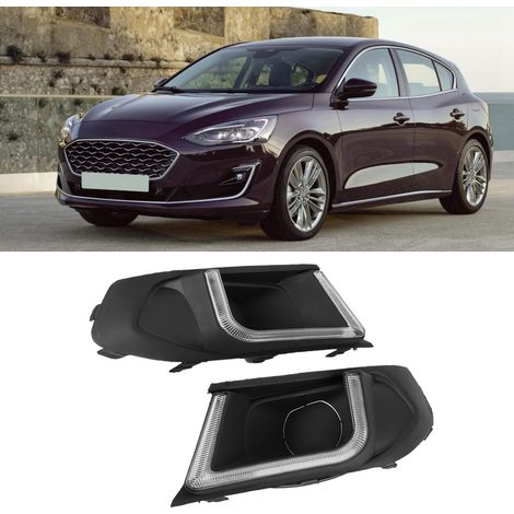 Lot de 2 feux de jour, clignotants et feux antibrouillard LED tricolores en forme de U pour Ford Escort 2019 (1/5)