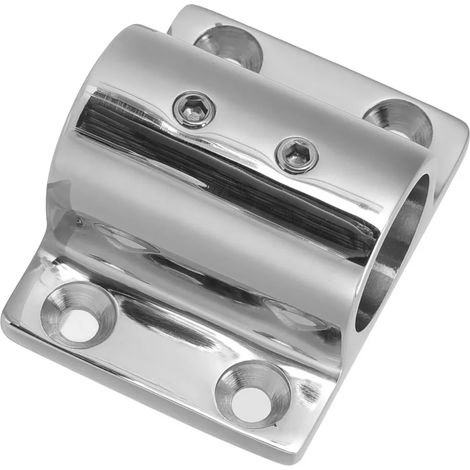 Accessori per corrimano nautici, base rettangolare per colonna in acciaio inox 316 per corrimano di imbarcazioni e yacht, fori da 7/8 di pollice (1/4)