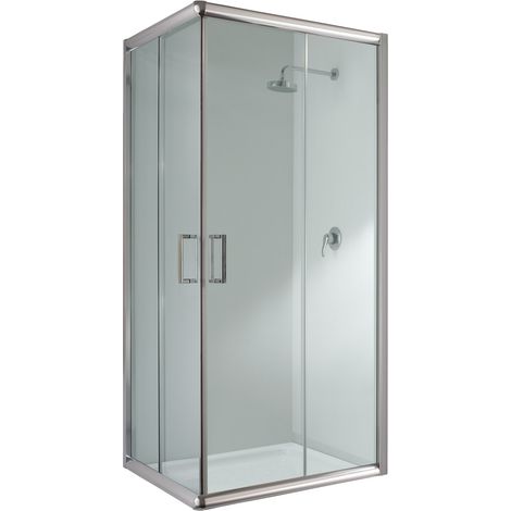 Box doccia scorrevole vetro trasparente h 198 mod. Alabama 70x100 cm rettangolare