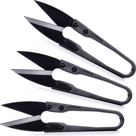 Lot de 3 mini-sécateurs – Ciseaux en acier inoxydable pour plantes et précision – Idéal pour tailler bourgeons, feuilles et fils (1/5)