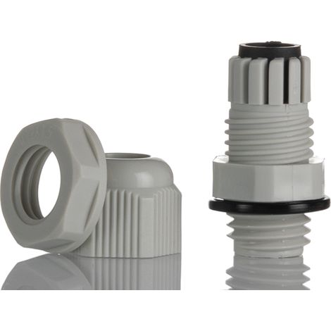 Presse-étoupe M12 en Nylon 66 pour câble de 3mm à 6.5mm, avec contre-écrous, IP68 ( Prix pour Paquet de 10 ) (1/3)