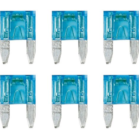 Smart Led, set 6 micro-fusibili lamellari con spia a led, 12/32V - 15A (1/4)