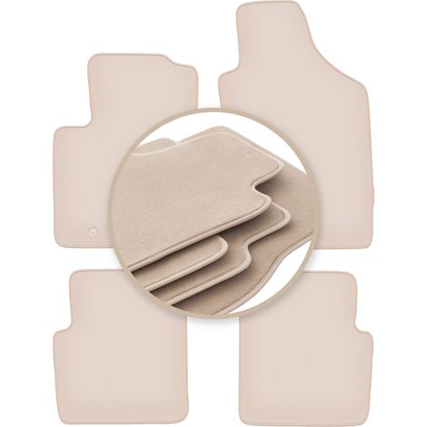 Tappetini PREMIUM beige per: Fiat 500 cabrio, hatchback 2007-2013 (1/5)