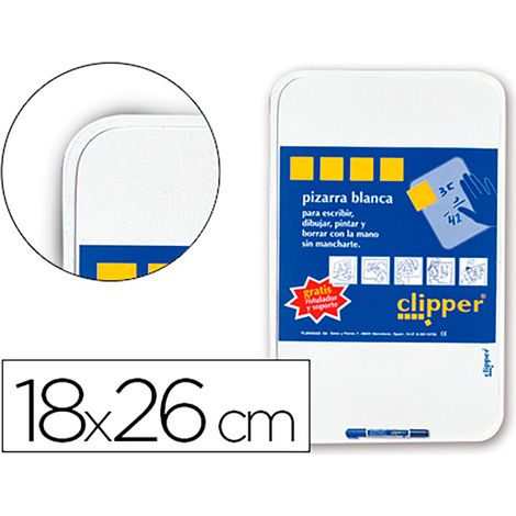 PIZARRA BLANCA CLIPPER 18x25,5 cm (PEQ.) (1/2)