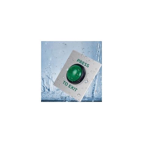 Bouton de sortie de porte contrôle d'accès métallique étanche 86, Réinitialisation automatique externe, interrupteur de sortie de porte pour le système de contrôle d'accès, acier inoxydable