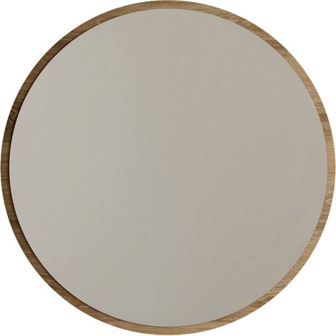 Specchio Spongano, Forma Rotondo, Materiale Struttura in Legno Nobilitato, 2.2x60h cm Marrone Noce (1/5)