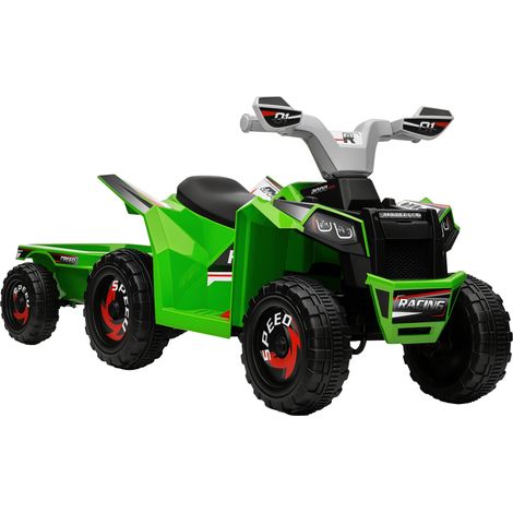 Quad électrique enfant, vert, 106 x 41,5 x 48,5 cm, pour enfant, conduite ludique, jeu extérieur enfant, format enfant