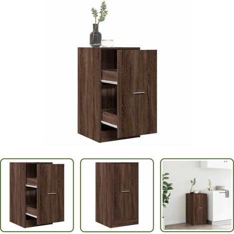 vidaXL Holzschrank - Apothekerschrank Braun Eichen-Optik 40x41x77,5 cm Holzwerkstoff (1/5)