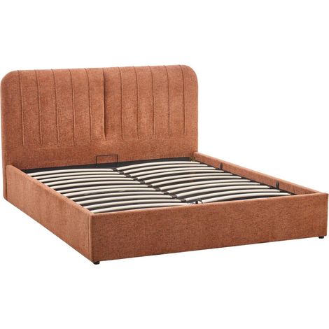 Letto contenitore cala rettangolare 160x200 cm, color terracotta - Atmosphera créateur d'intérieur (1/5)