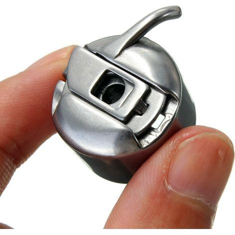 1 - Boîte De Canette - Accessoire Machine À Coudre - Métal Universel Pour Brother Singer Janome Juki Elna Pfaff - Argent (1/4)