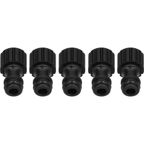 Lot de 5 raccords à embout fileté femelle G3/8 en plastique, raccords rapides pour robinets, raccords de tuyaux d'irrigation de jardin. (1/5)