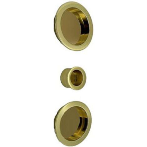 KIT MANIGLIE TONDO CIECO PORTE SCORREVOLI ORO - 1 pezzo