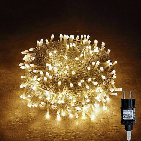 100 LED String Lights with Transparent Cable, IP44, for Outdoor and Indoor Use, Christmas, Weddings, Parties, and Gardens (1/5)