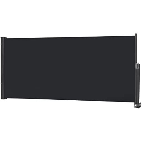 Store Latéral 120 x 300cm Brise-vue extensible - Opaque - Protection UV - Store latéral avec poignée, anthracite NAIZY