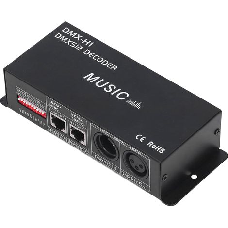 4-Kanal-DMX-512-Decoder, einstellbarer RGB-Dimm-LED-Decoder-Controller für Bars, Hotels und alkoholfreie Bars (8A) (1/5)