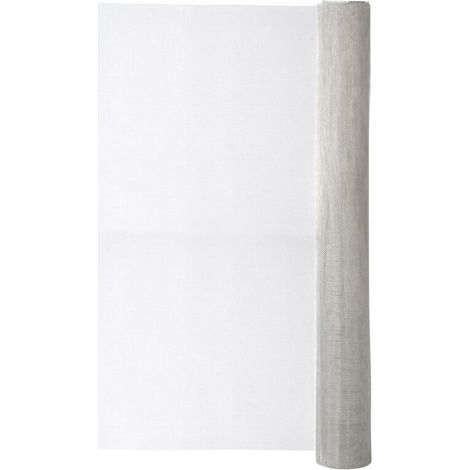 Moustiquaire en aluminium gris, H. 1 x L. 2 m