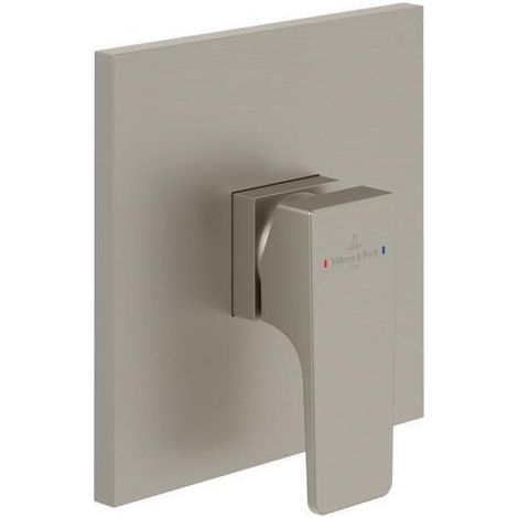 villeroy boch Villeroy & Boch Architectura Square Miscelatore monocomando a incasso, 150x49x150mm, TVS125002000, Brushed Nickel Matt, TVS12500200064