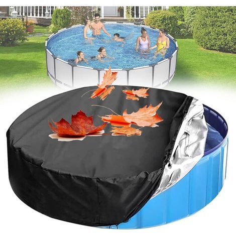 Runde Poolabdeckung 210 cm x 30 cm. UV-beständig. Verdunstungschutz bis zu 90 %. Inklusive Kordelzug. (1/5)