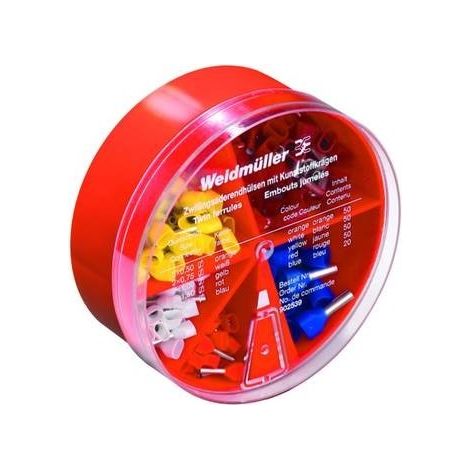 Weidmüller 9025390000 Assortimento di capicorda doppi 0.5 mm², 0.75 mm², 1 mm², 1.5 mm², 2.5 mm² Parzialmente isolato A (1/2)