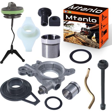 Oil Pump for 362 365 371 372 385 390 Chainsaw Replacement Parts 503521305 503521301 with Fuel Filter Oil Hose Tank Caps Washer (1/5)