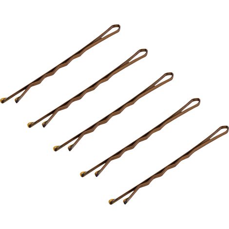 Horquillas para el cabello, 120 unidades, E-57, 5,6 cm, color dorado (1/3)